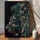 Placa Decorativa Abstrato Le�o de Perfil