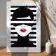 Placa Decorativa Moda Mulher Abstrato Preto e Branco
