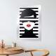 Placa Decorativa Moda Mulher Abstrato Preto e Branco