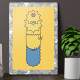 Placa Decorativa Cabe�as da Fam�lia Simpsons