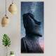 Quadro Decorativo Slim Est�tua Ilha da P�scoa