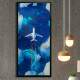 Quadro Decorativo Slim Pintura de Avi�o nas Nuvens