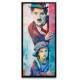 Quadro Decorativo Slim Charlie Chaplin Colorido
