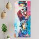 Quadro Decorativo Slim Charlie Chaplin Colorido