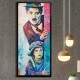 Quadro Decorativo Slim Charlie Chaplin Colorido