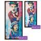 Quadro Decorativo Slim Charlie Chaplin Colorido