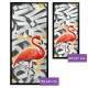 Quadro Decorativo Slim Flamingo Fundo Abstrato