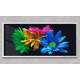 Quadro Decorativo Slim Flores Coloridas Fundo Preto