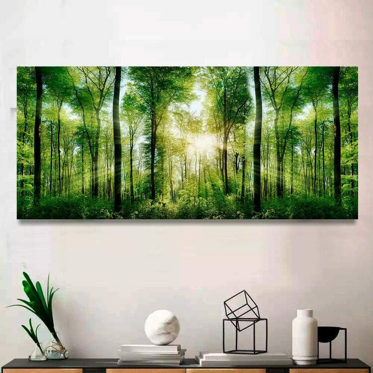 Quadro Decorativo Slim Floresta Verde