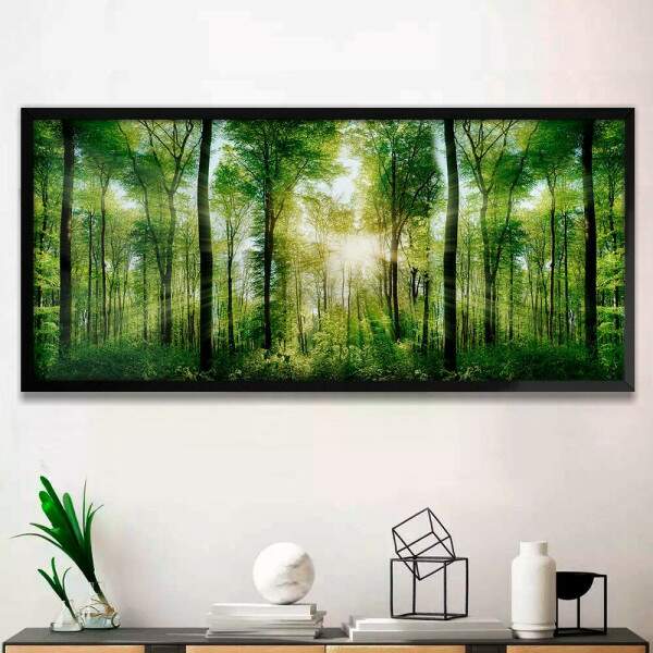 Quadro Decorativo Slim Floresta Verde