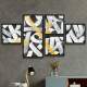 Conjunto de Quadros Decorativos Letras Abstratas Pintura