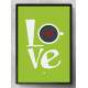 Quadro Decorativo Love Caf� Fundo Verde