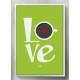 Quadro Decorativo Love Caf� Fundo Verde