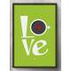 Quadro Decorativo Love Caf� Fundo Verde