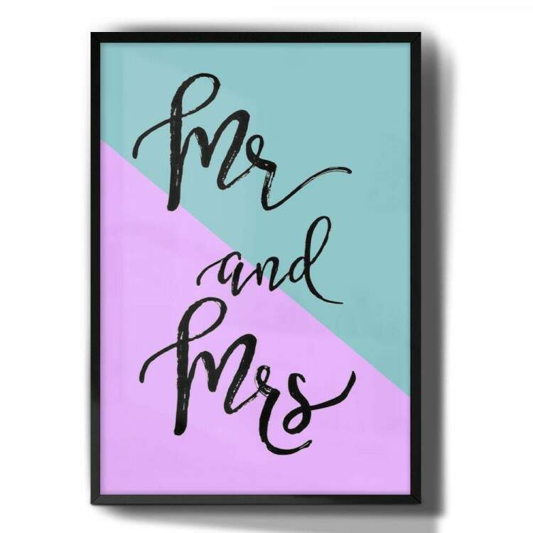 Quadro Decorativo Mr and Mrs