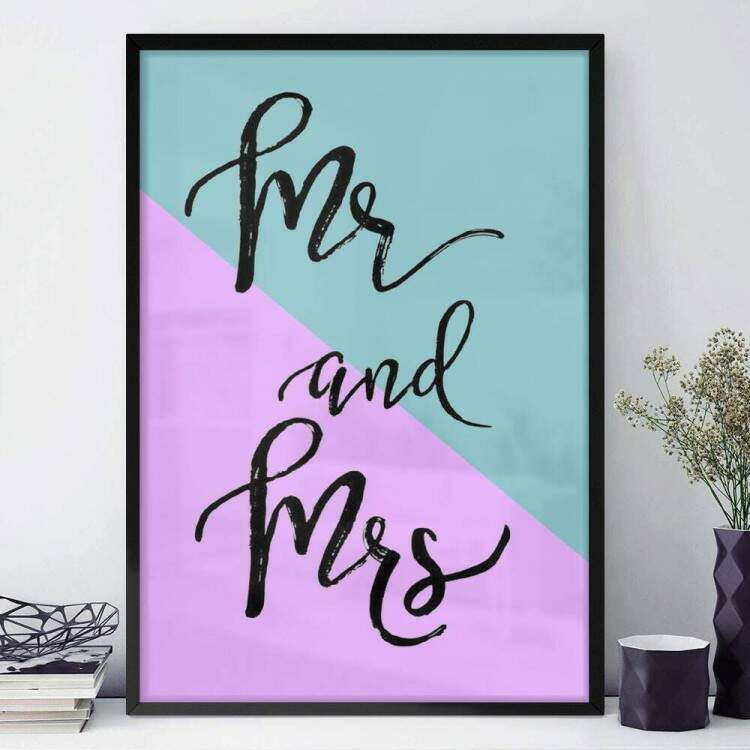 Quadro Decorativo Mr and Mrs