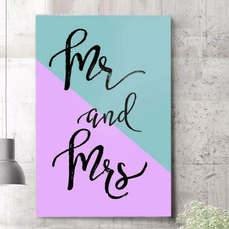 Quadro Decorativo Mr and Mrs