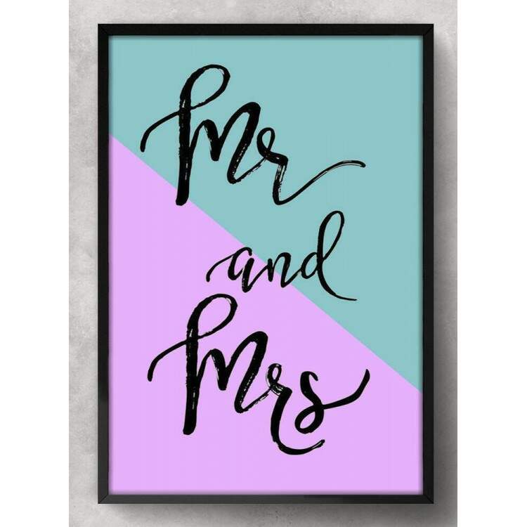 Quadro Decorativo Mr and Mrs