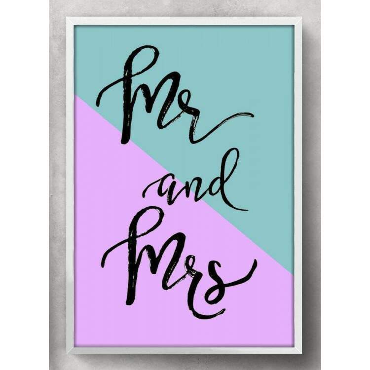 Quadro Decorativo Mr and Mrs