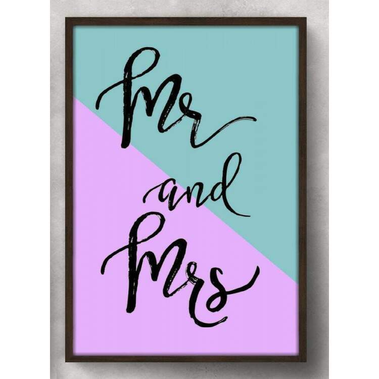 Quadro Decorativo Mr and Mrs