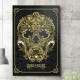 Quadro Decorativo Guns N Roses Caveira Dourada