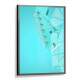 Quadro Decorativo Bra�o Guitarra Azul Ciano