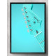 Quadro Decorativo Bra�o Guitarra Azul Ciano