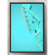 Quadro Decorativo Bra�o Guitarra Azul Ciano