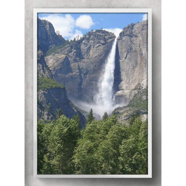 Quadro Decorativo Paisagem Montanhas rvores e Cachoeiras