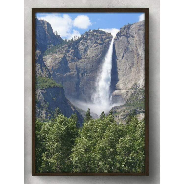 Quadro Decorativo Paisagem Montanhas rvores e Cachoeiras