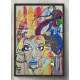 Quadro Decorativo Pintura Rosto de Mulher Colorida