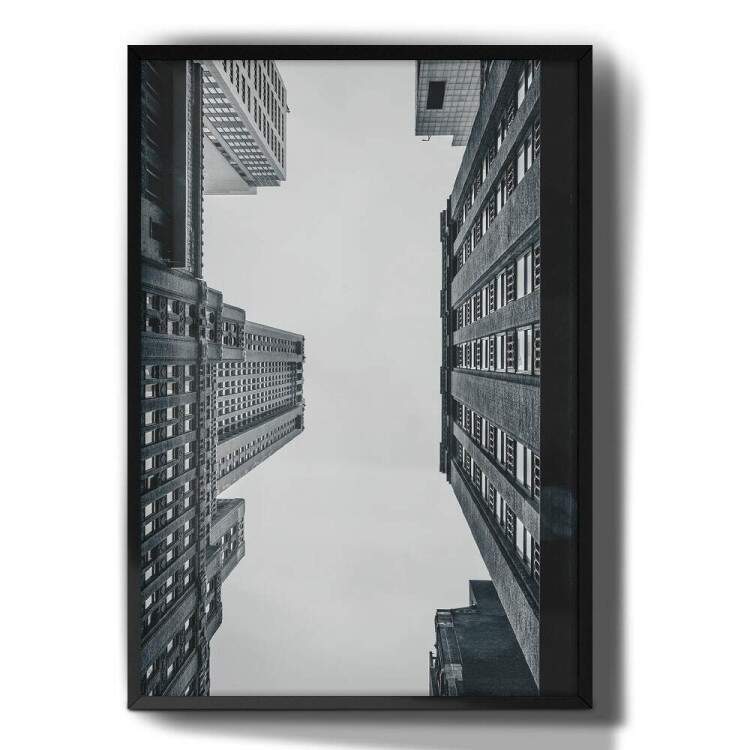 Quadro Decorativo Prdios de Cidade Vista por Baixo