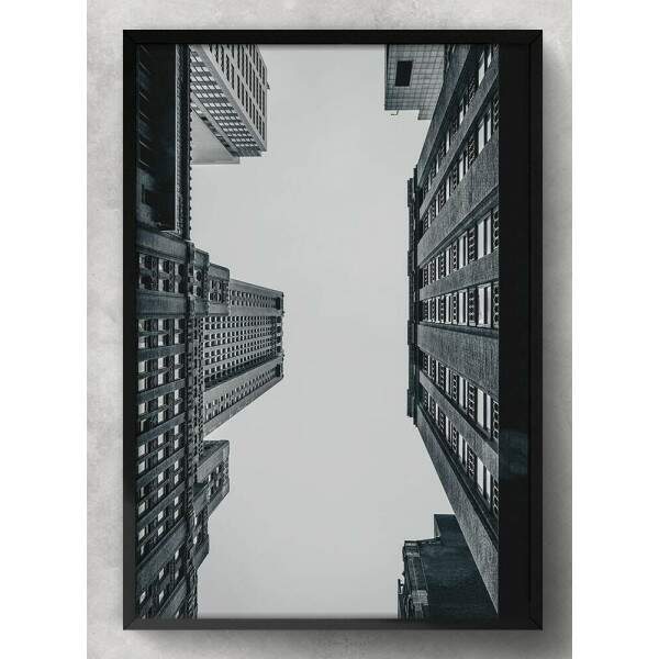 Quadro Decorativo Prdios de Cidade Vista por Baixo