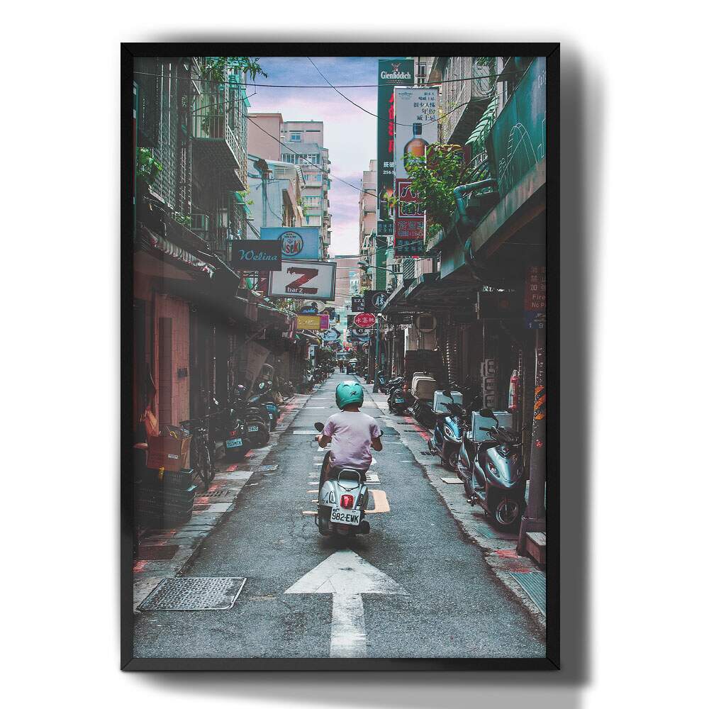 Quadro Decorativo Rua do Jap�o Motos