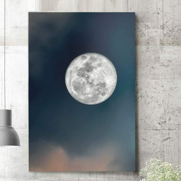 Quadro Decorativo Cu e Lua Cheia