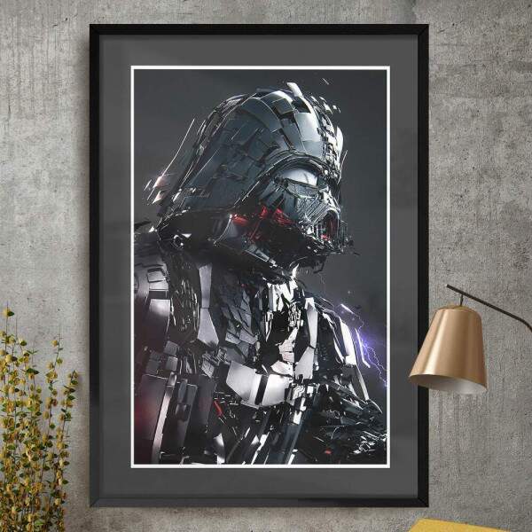 Quadro Decorativo Darth Vader Desfragmentado