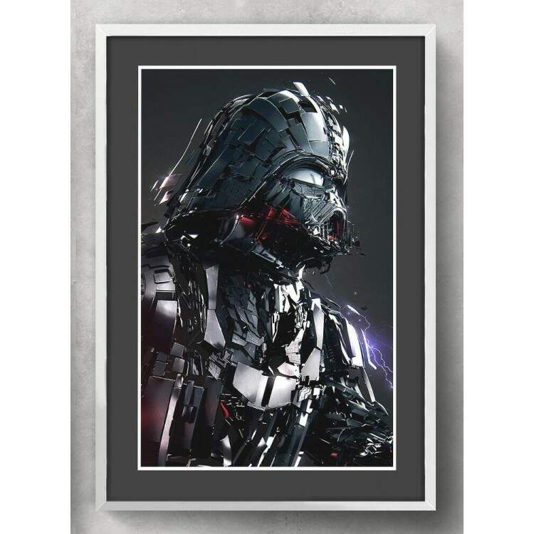 Quadro Decorativo Darth Vader Desfragmentado