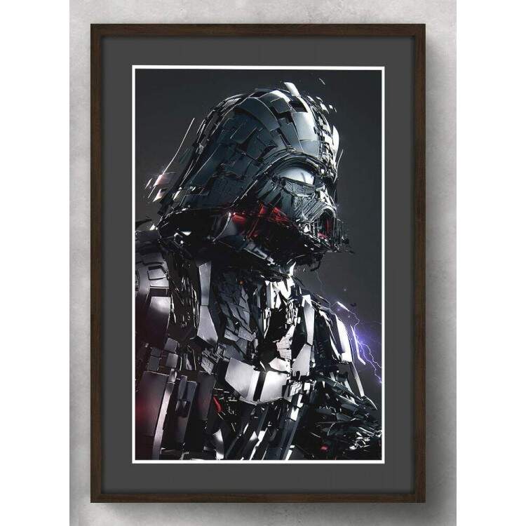 Quadro Decorativo Darth Vader Desfragmentado