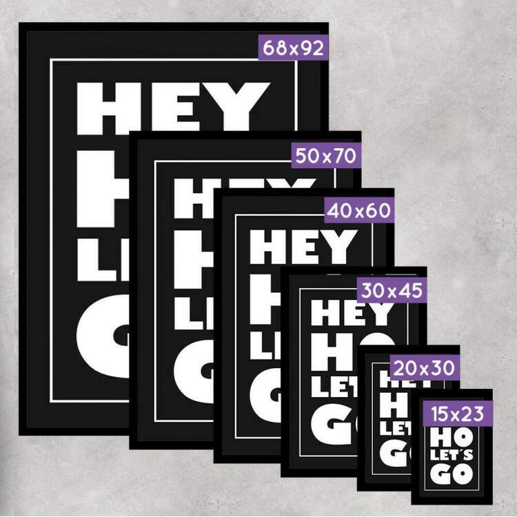 Quadro Decorativo Hey Ho Let\'s Go