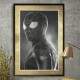 Quadro Decorativo Homem Aranha Preto e Dourado
