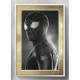 Quadro Decorativo Homem Aranha Preto e Dourado