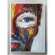 Quadro Decorativo Rosto de Mulher Pintura Colorida