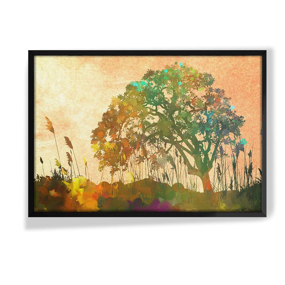 Quadro Decorativo Abstrato �rvore Colorida