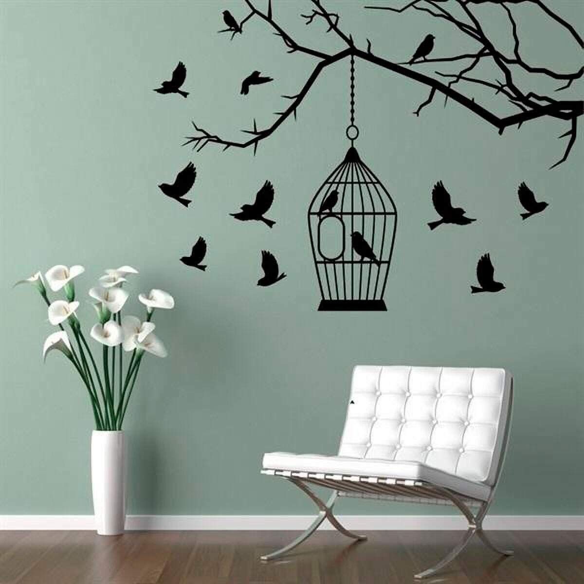 Adesivo de Parede Galho e P�ssaros 02