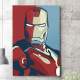 Quadro Decorativo Homem De Ferro Pop Art