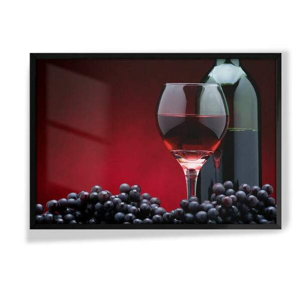 Quadro Decorativo Vinho Uvas