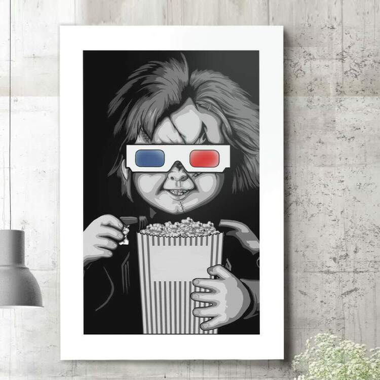 Quadro Decorativo Chucky no Cinema 3D