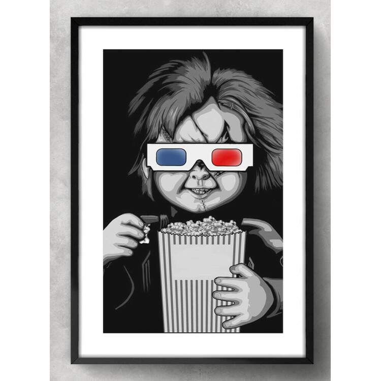 Quadro Decorativo Chucky no Cinema 3D
