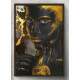 Quadro Decorativo Rosto de Mulher Abstrato Dourado