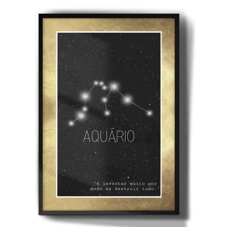 Quadro Decorativo Signo Constelao Aqurio